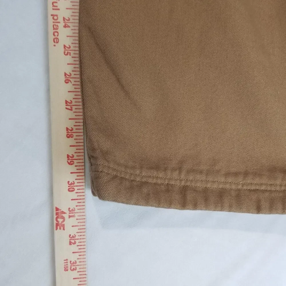 Duluth Fire Hose Pants Mens 38x32 Brown Fleece Lined Relaxed Cargo Work 34513